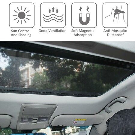 Magnetic Car Sunroof Sun Shade Mesh Moonroof SUV Tent Roof Cover Camping Kept The Bugs Out Insect Screen Awnings Net