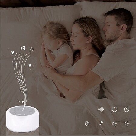 White noise machine white noise baby sound machine with 7 color 24 night light sounds anxiety relief