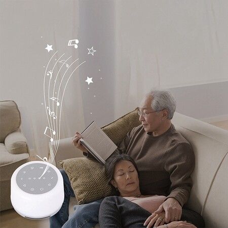 White noise machine white noise baby sound machine with 7 color 24 night light sounds anxiety relief