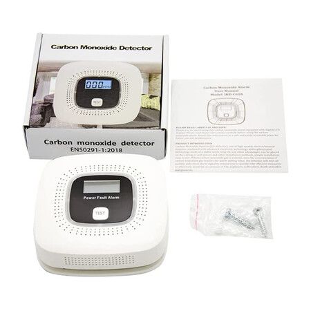 Carbon Monoxide Monitor Long Life with Battery , Co Alarm Detector with LCD Display