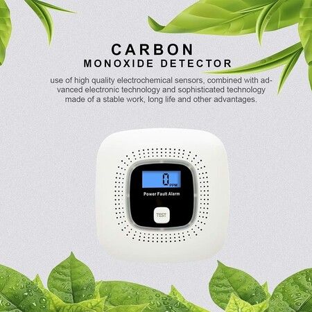 Carbon Monoxide Monitor Long Life with Battery , Co Alarm Detector with LCD Display