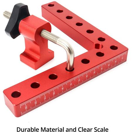 2pcs Right Angle Position Square 90 Degree Fixing Clamps, Aluminum Alloy Woodworking Tool for Boxes, Drawers