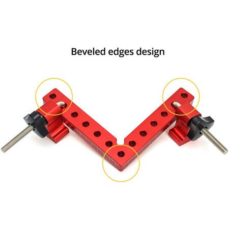 2pcs Right Angle Position Square 90 Degree Fixing Clamps, Aluminum Alloy Woodworking Tool for Boxes, Drawers