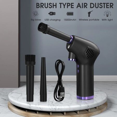 Cordless Air Duster Air Keyboard Cleaner Spray Canned Air Duster 15000mAh Fast Charging