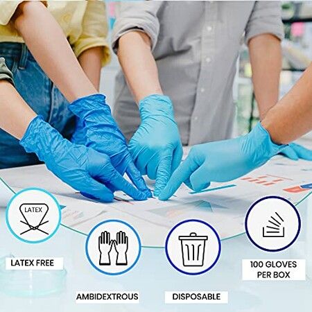 SizeL 100p Nitrile Gloves Disposable Gloves Powder Free Latex Free