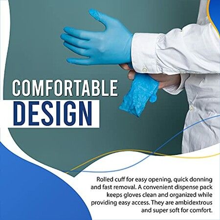 SizeL 100p Nitrile Gloves Disposable Gloves Powder Free Latex Free