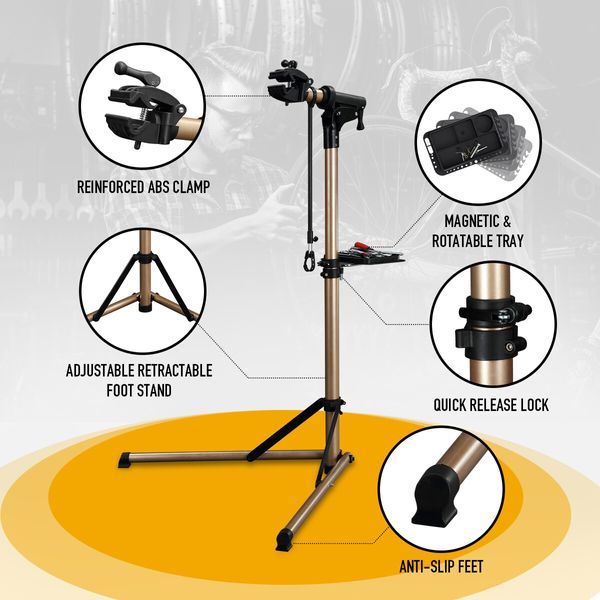 Bike Repair Stand Foldable Bicycle Rack Workstand Maintenance Aluminium Alloy