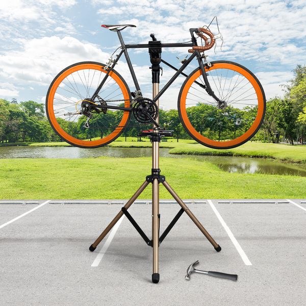 Bike Repair Stand Bicycle Rack Foldable Maintenance Workstand Tool Aluminium Alloy