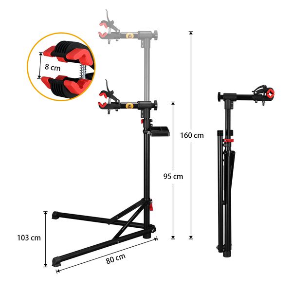 Bike Rack Repair Stand Foldable Bicycle Maintenance Workstand Tool