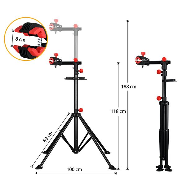 Bike Stand Repair Rack Foldable Bicycle Workstand Maintenance Tool