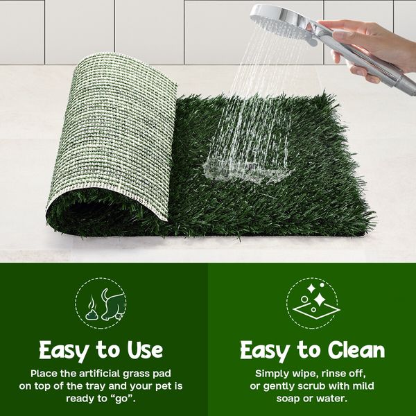 Pet Dog Grass Toilet Pee Pad Indoor Puppy Potty Training Mat Patch with Removable Tray