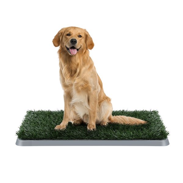 Pet Dog Grass Toilet Pee Pad Indoor Puppy Potty Training Mat Patch with Removable Tray