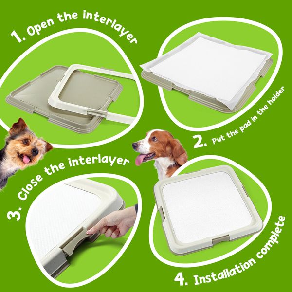 Pet Dog Pee Pad Holder Indoor Puppy Potty Training Tray Portable Trainer 60x60cm