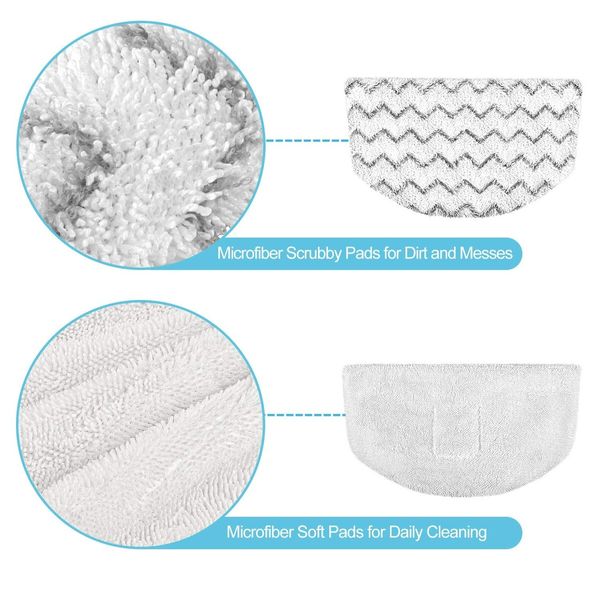 6 Pack Washable Steam Mop Pads Replacement for Bissell PowerFresh 1940 1806 1544 2075 Series Steam Cleaner