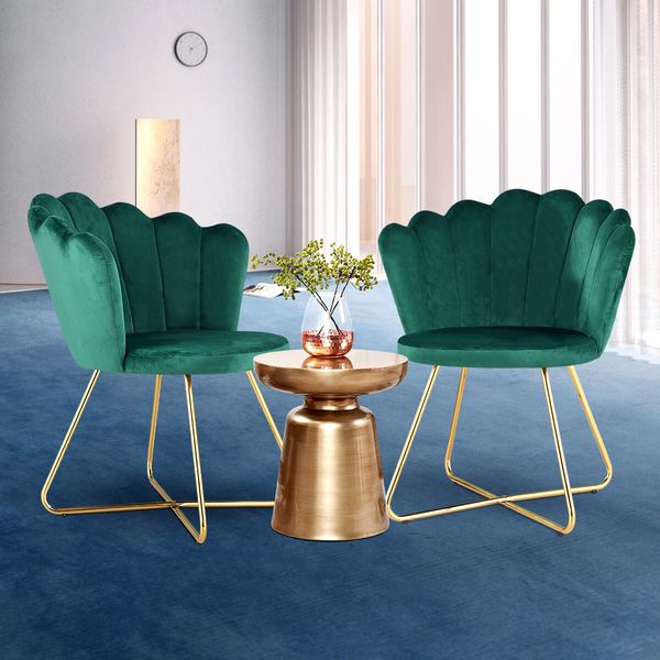 Luxsuite Lounge Chair Dining Velvet Armchair Single Sofa Accent Modern Furniture Green