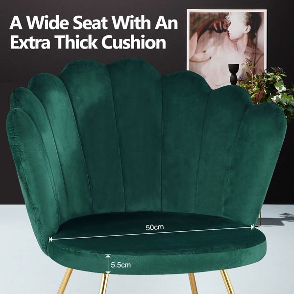 Luxsuite Lounge Chair Dining Velvet Armchair Single Sofa Accent Modern Furniture Green