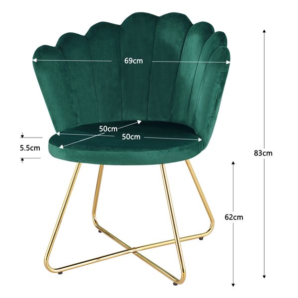 Luxsuite Lounge Chair Dining Velvet Armchair Single Sofa Accent Modern Furniture Green