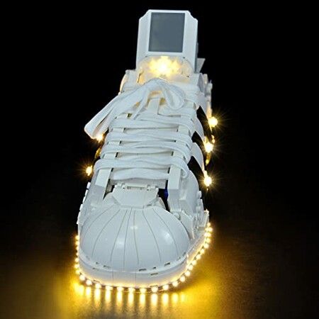 Adidas Originals Superstar Sneaker with Lighting Kit Compatible with 10282 Building Blocks