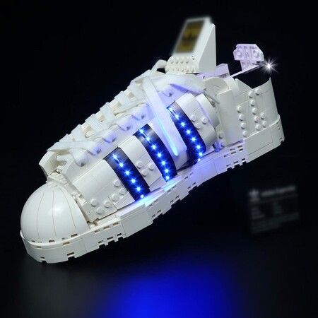 Adidas Originals Superstar Sneaker with Lighting Kit Compatible with 10282 Building Blocks