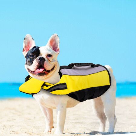 Size L 62-92cm Dog Life Jacket, Dog Life Vest with Superior Buoyancy Pet Swimming Safety Vest with Rescue Handle