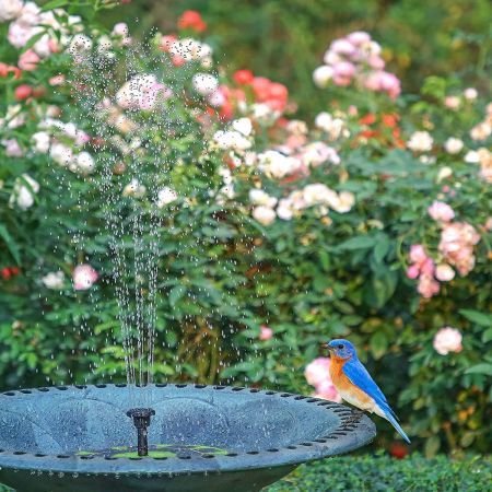 3W Solar Water Pump, Floating Fountain, 1200mAh Battery, With 6 Nozzles, For Bird Bath,Pond or Garden Decoration