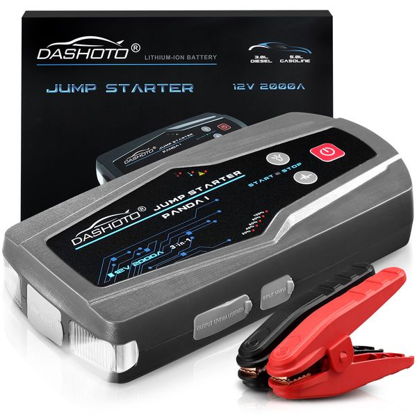 2000A Peak 15600mAh Portable Jump Starter Power Bank Car Battery Charger Booster 12V