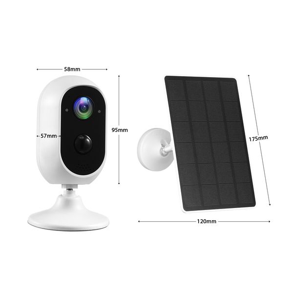 WiFi Camera CCTV Home Security Wireless Outdoor Surveillance System with Solar Powered Batteries