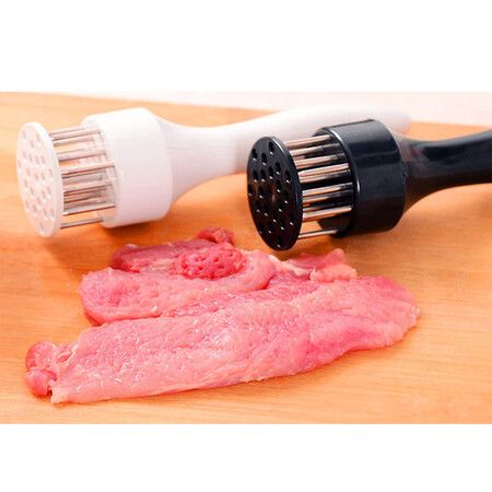 Perfect Kitchen Tool Handheld Noiseless Meat Beater Suitable for Mincing, Pork Chop Chop, Chicken Lamp, Beef Steak White