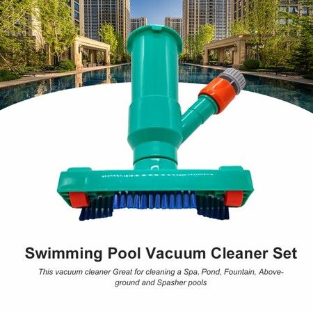 Pool Maintenance Kit for Above Ground Pools Portable Pool Jet Underwater Cleaner Brush with Bag 4Ft Detabchaable Pole Spa Pond Swimming Pool Cleaning Supplies and Accessories