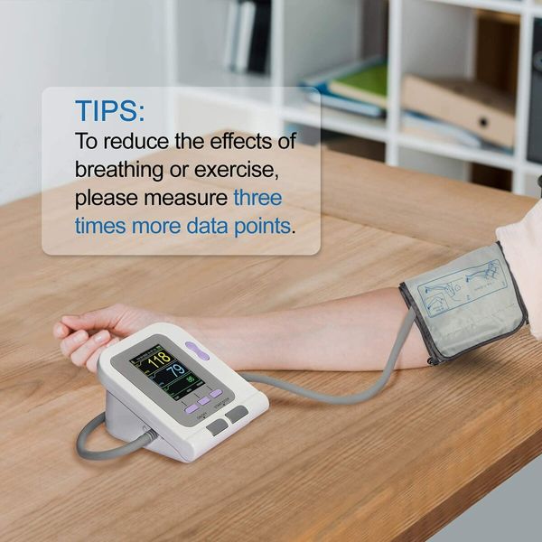 Automatic Upper Arm Blood Pressure Monitor 3 Modes 2 Cuffs Electronic Sphygmomanometer With Software FDA cert.