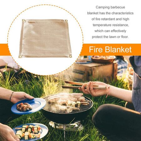 Fire Pit Mat Fire Blanket Fireproof Mat For BBQ (95 X 100cm)