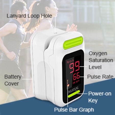 Fingertip Pulse Pulse Bar Graph Oximeter Blood Oxygen Saturation Monitor