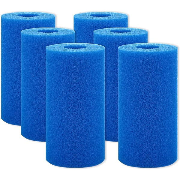 6Pcs Foam Filter Sponge for Intex Type A/C  And Bestway III Reusable Washable Swimming Pool Aquarium Filter Accessories