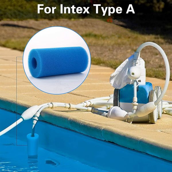 6Pcs Foam Filter Sponge for Intex Type A/C  And Bestway III Reusable Washable Swimming Pool Aquarium Filter Accessories