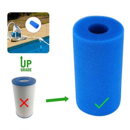 6Pcs Foam Filter Sponge for Intex Type A/C  And Bestway III Reusable Washable Swimming Pool Aquarium Filter Accessories