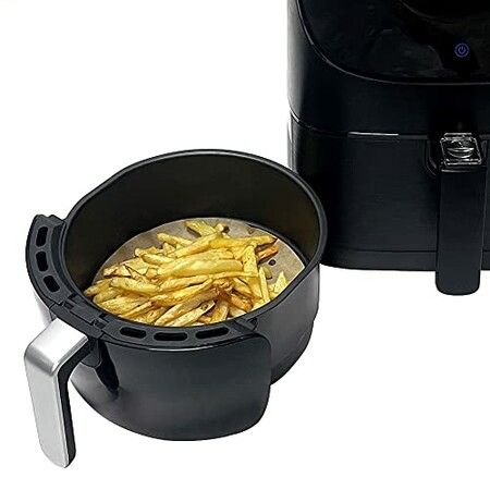 25cm 100p Round Air Fryer LinersBamboo Steamer Liners for Air Fryer Steaming Basket