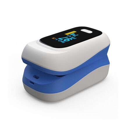 Fingertip Pulse Oximeter Blood Oxygen Saturation and Pulse Rate Monitor Col.Blue