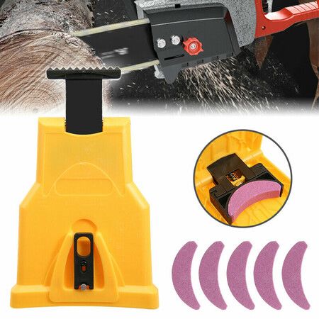 Chainsaw Teeth Sharpener Woodworking Self Sharpening Grinding Chain Quick 5 Stones