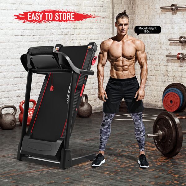 Genki 2.5HP Treadmill Foldable Running Walking Machine 3 Incline Shock Absorption Home Gym Equipment 