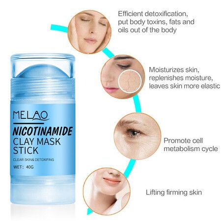 Hydrating Repair Nicotianmide Mask Stick Face Purifying Moisturizes Clay Stick