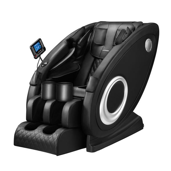 HOMASA Massage Chair Full Body Electric Massager Zero Gravity Recliner with Touch Control Bluetooth Speaker Black