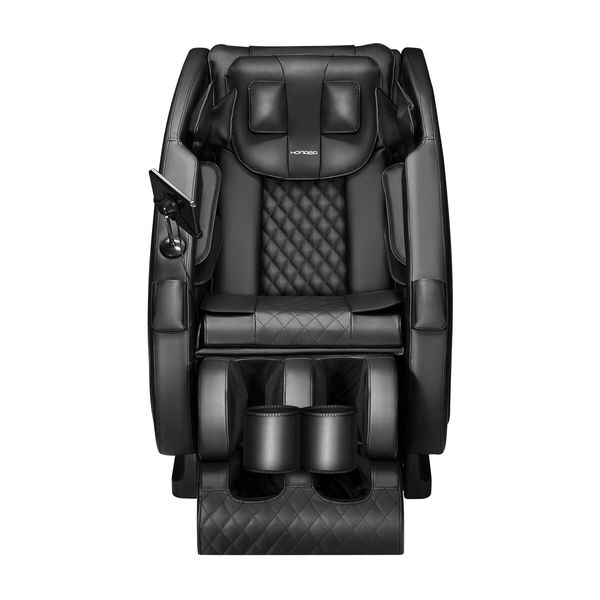 HOMASA Massage Chair Full Body Electric Massager Zero Gravity Recliner with Touch Control Bluetooth Speaker Black