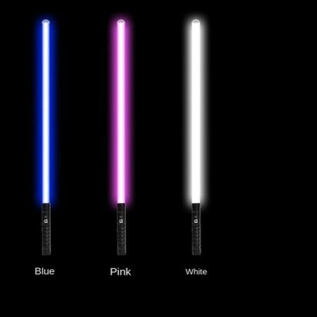 Metal fight handle 8-color metal laser sword two-in-one kids rechargeable lightsaber vocal and bright sword toy Black (2Pack Mode)