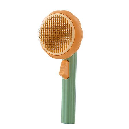 Pet Hair Brush Self Cleaning Slicker Comb Dog Cat Pumpkin Brush for Shedding and Grooming Fit for All Long or Short Hair Pets