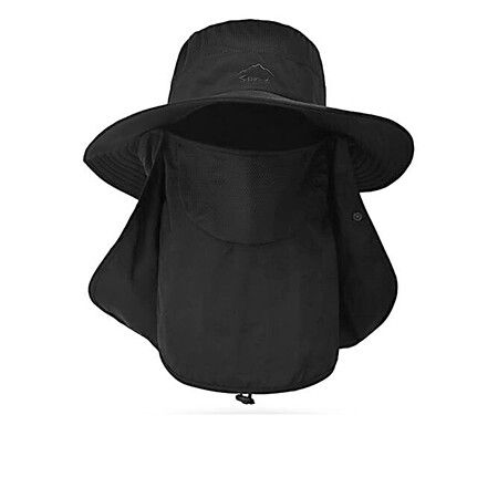 Fishing Hat for Men and Women, Outdoor UV Sun Protection Wide Brim Hat with Face Cover and Neck Flap