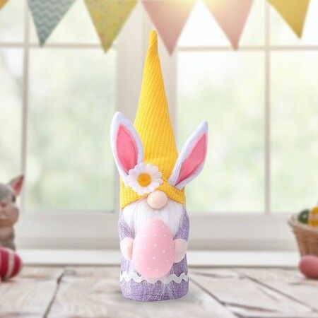 Easter Egg Rudolf Doll Rabbit Elf Bunny with Long Hat Easter Gift Kids DIY Happy Easter Party Decor For Home