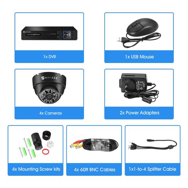 4K Security Camera 8ch Spy Cam 5 in 1 IP Outdoor Home Surveillance System with 2TB Hard Disk