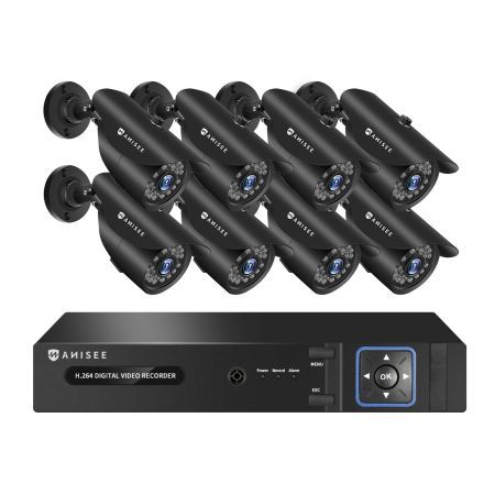 4K IP Security Camera 8ch 5 in 1 Spy Cam Outdoor Home Surveillance System with 3TB Hard Disk