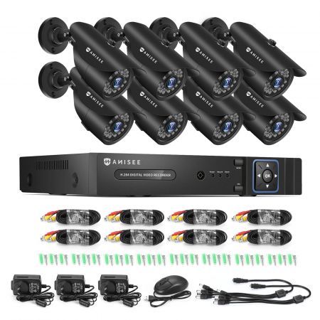 4K IP Security Camera 8ch 5 in 1 Spy Cam Outdoor Home Surveillance System with 3TB Hard Disk