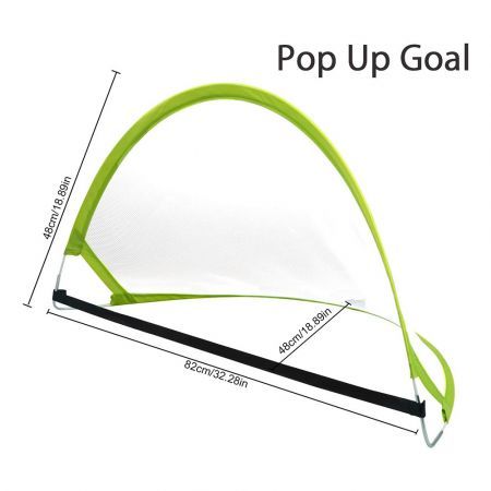 Soccer Goal Nets, Portable Pop-up Set with Lime Green Zipper Storage Bag(82cm x 48cm x 48cm)